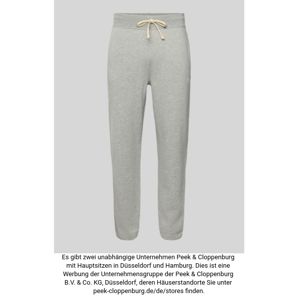 Polo Ralph Lauren Herren Hellgrau Melange Regular Fit Sweatshorts Aus Baumwoll-Mix Groß