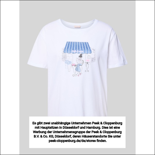 Liu Jo White Damen Weiss T-Shirt Mit Motiv Und Ziersteinbesatz Klein