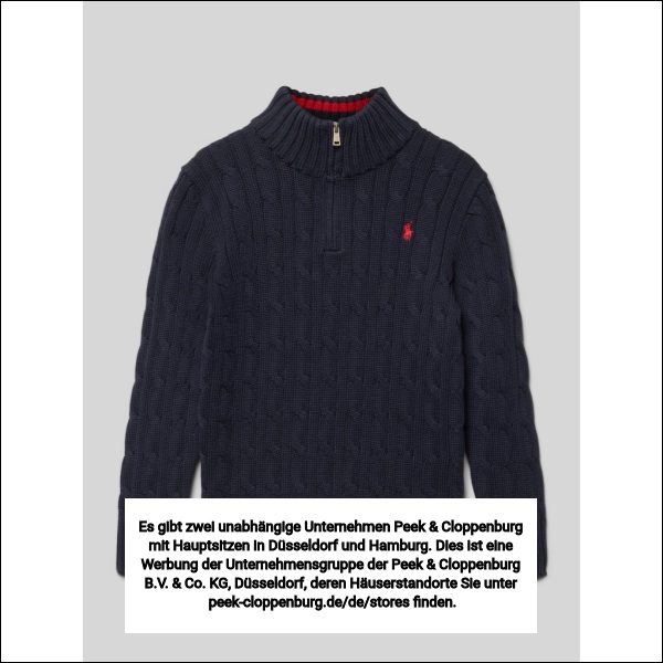 Polo Ralph Lauren Kids Marine Strickpullover Mit Label-Stitching
